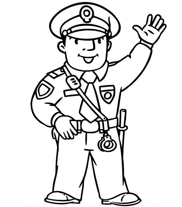 Pan Policjant kolorowanki